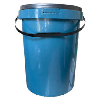 25Lt Plastic Bucket with Handle & Tamperproof Lid – Blue