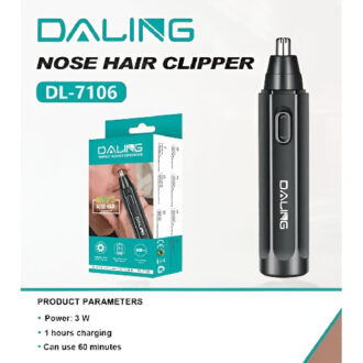 Daling Nose Hair Clipper - Painless, Precise Trimming with 60-Minute Cordless Runtime, Ergonomic Design