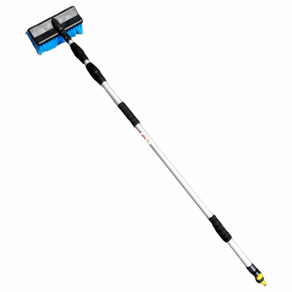 Telescopic Solar Panel Cleaning Broom With Hosepipe Attachment 3.4 Meter