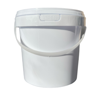 10Lt Plastic Bucket with Handle & Tamperproof Lid - White